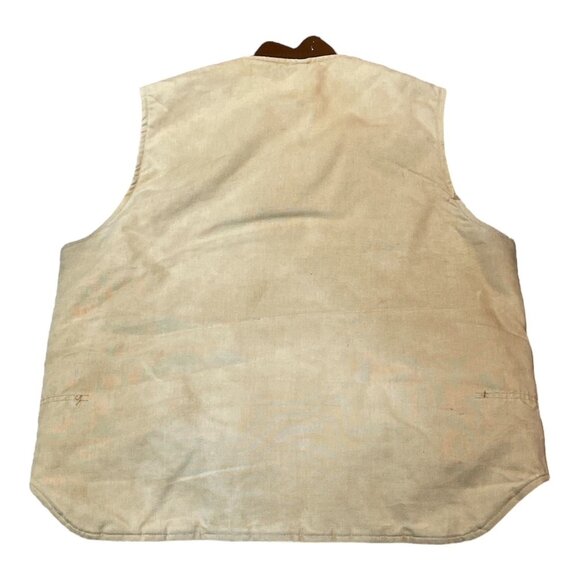 Rare Vintage CARHARTT Quilt Lined Full Zip Denim Vest Jacket 90s Size XL - Picture 5 of 5